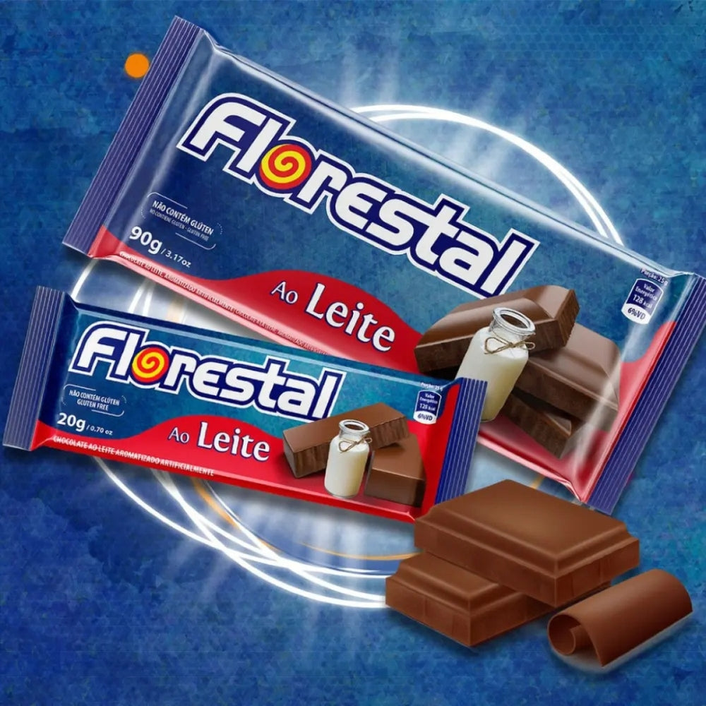 Barra Chocolate ao Leite Florestal Display 12x80g