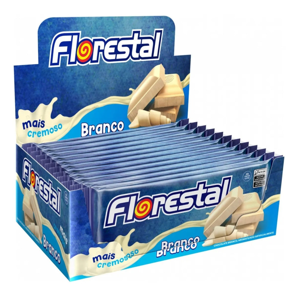Barra Chocolate Branco Florestal Display 12x80g