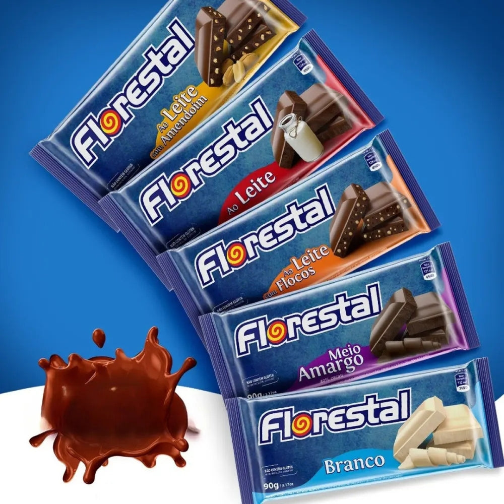 Barra Chocolate Branco Florestal Display 12x80g
