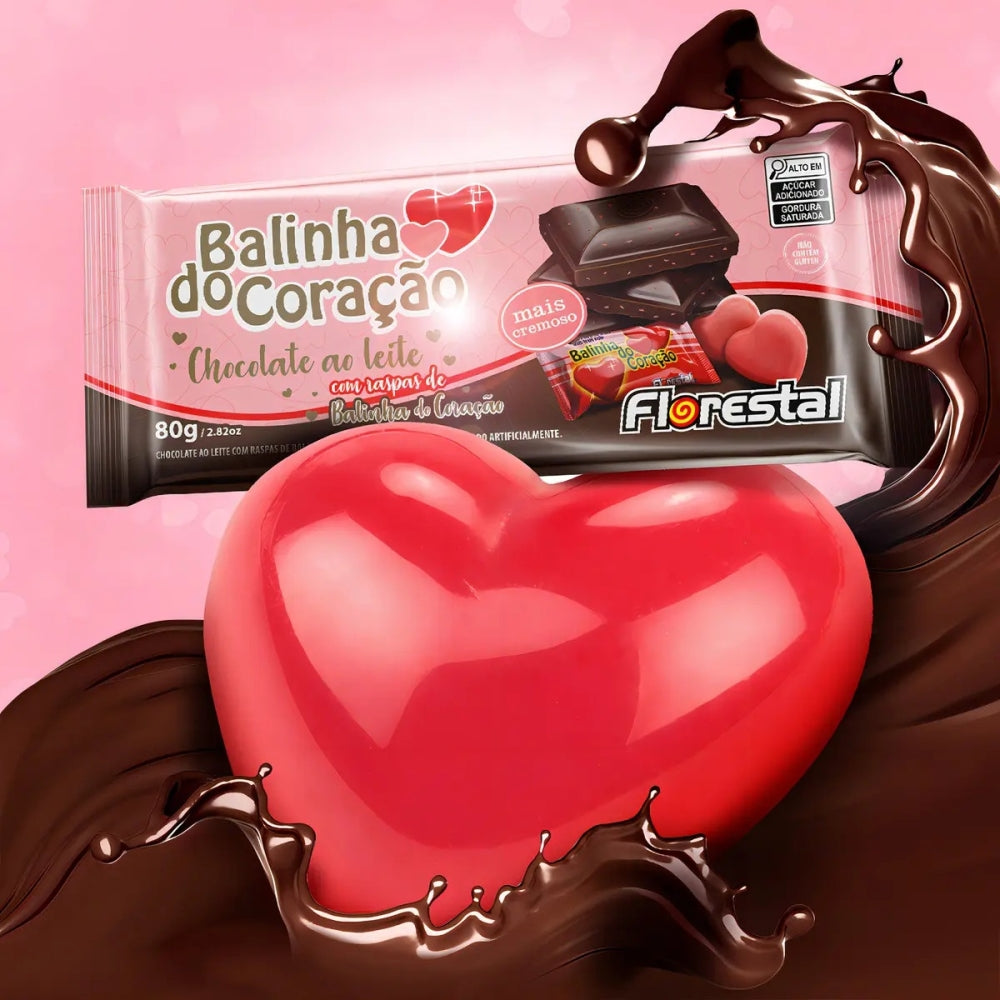 Chocolate Florestal Balinha do Coracao Display 12x80g