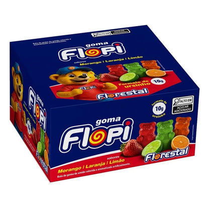 Bala de Goma Florestal Flopi Ursinho Sortida 250g