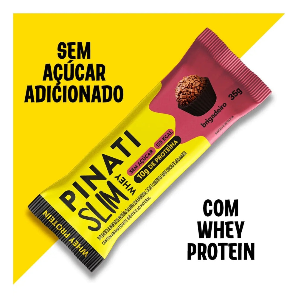 Barra Pinati Slim Whey Brigadeiro 35g 16un