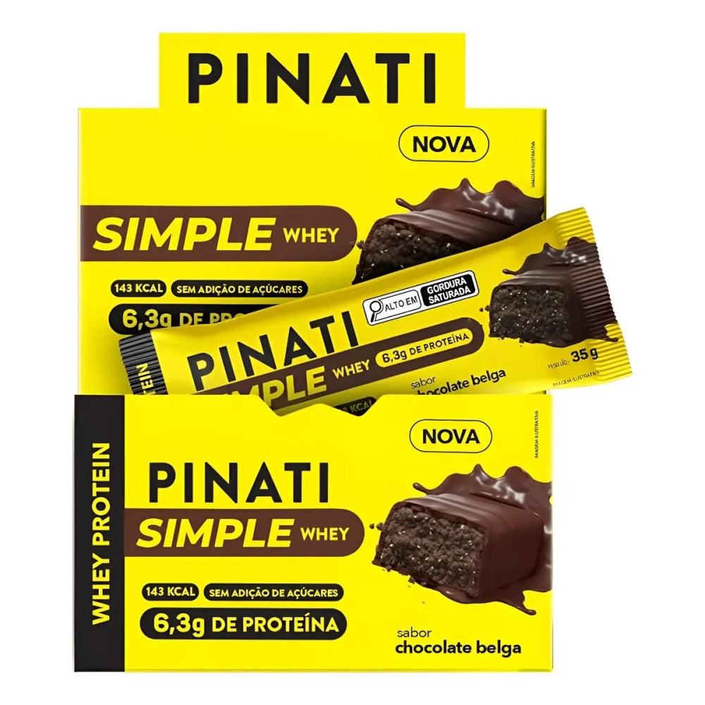 Barra Pinati Simple Whey Chocolate Belga 35g 16un