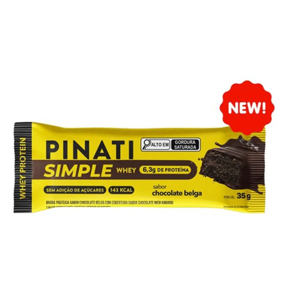 Barra Pinati Simple Whey Chocolate Belga 35g 16un