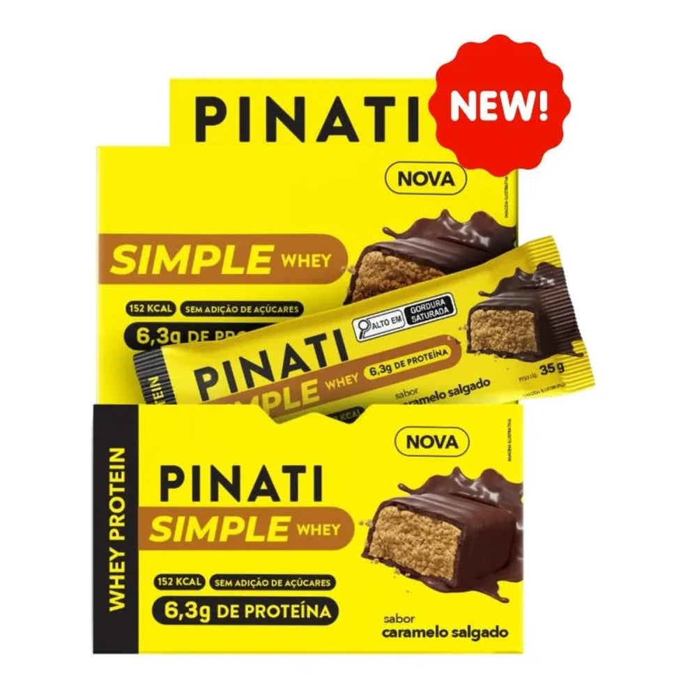 Barra Pinati Simple Whey Caramelo Salgado 35g 16un