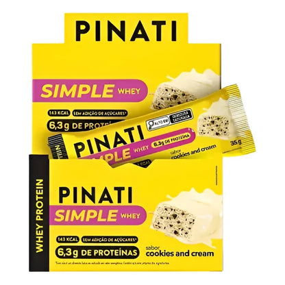 Barra Pinati Simple Whey Cookies and Cream 35g 16un