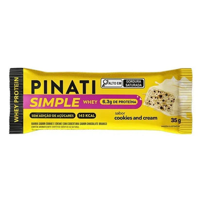 Barra Pinati Simple Whey Cookies and Cream 35g 16un