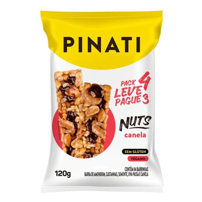 Barra Pinati Nuts Canela 30g 4un