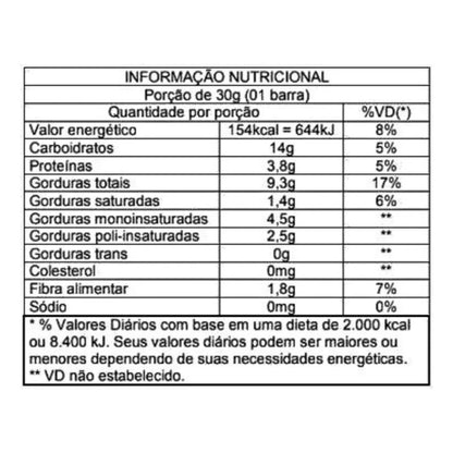 Barra Pinati Nuts Canela 30g 4un