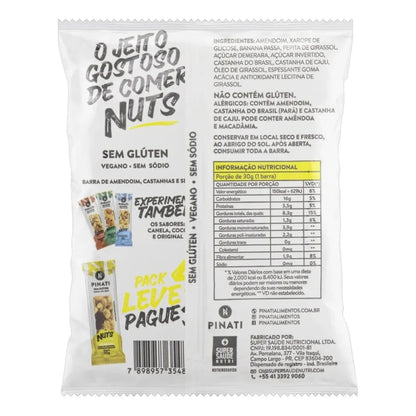 Barra Pinati Nuts Banana 30g 20un