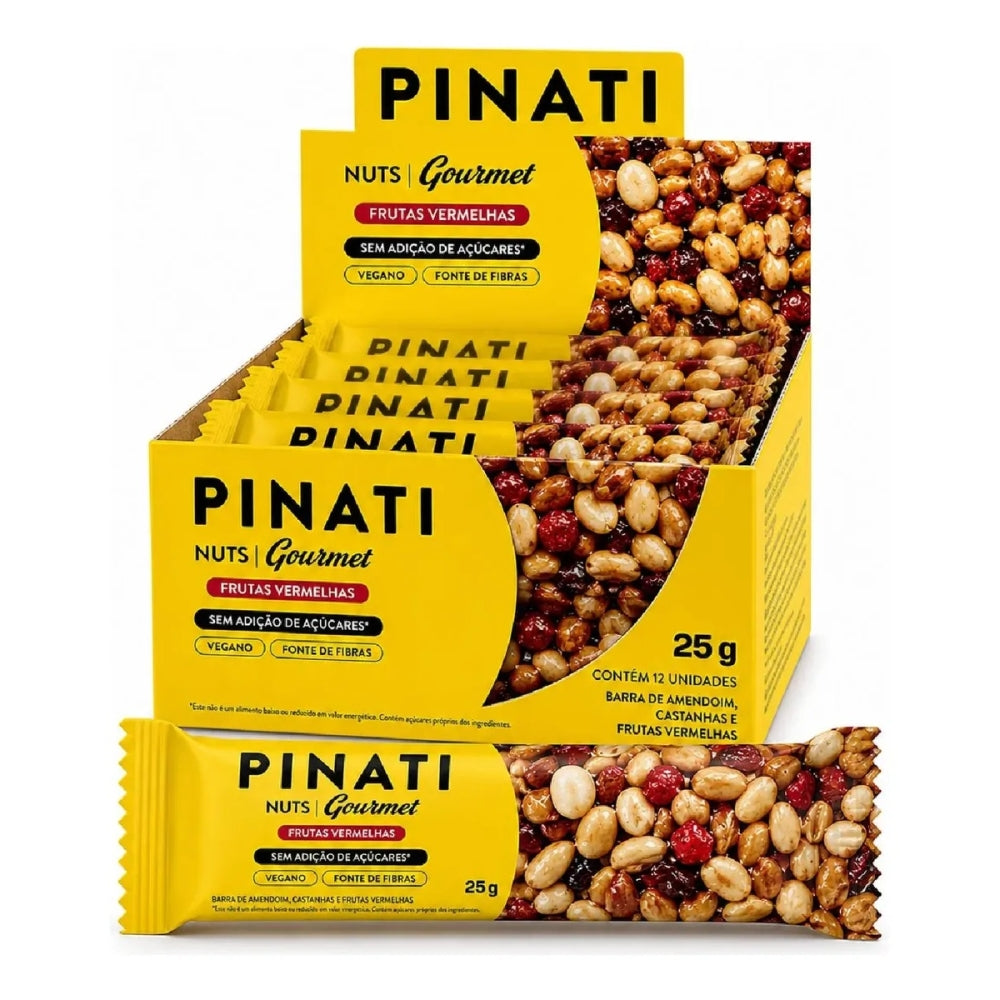 Barra Pinati Nuts Gourmet Frutas Vermelhas 25g 20un