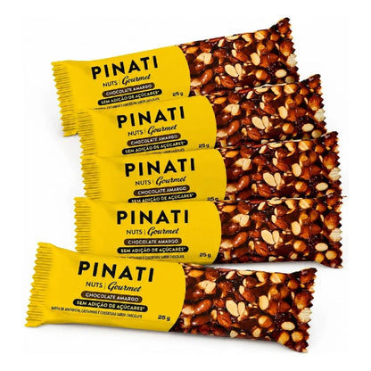 Barra Pinati Nuts Gourmet Chocolate Amargo 25g 20un