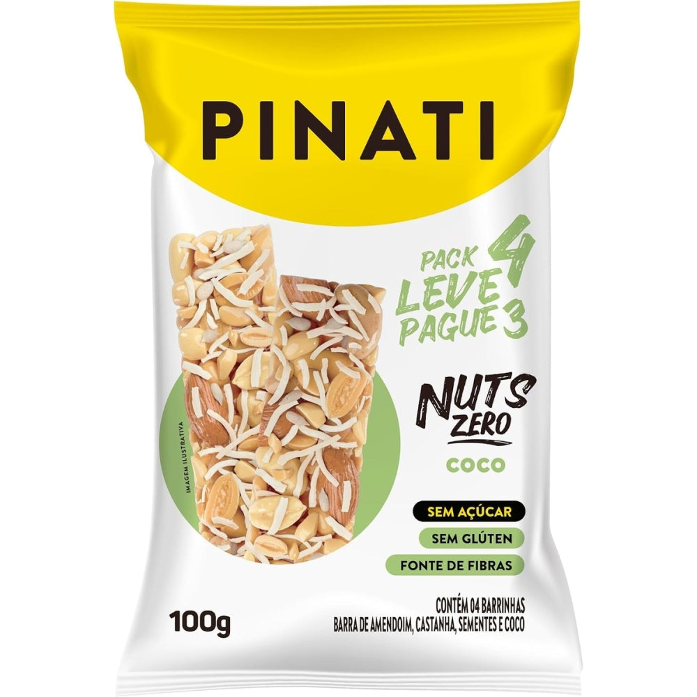 Barra Pinati Nuts Zero Coco 25g 4un