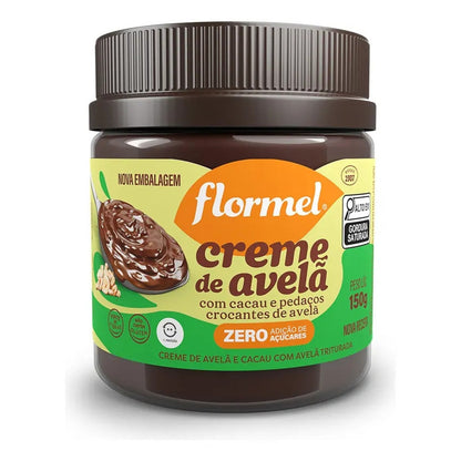 Creme de Avelã com Cacau e Avelã Crocante Flormel Pote 150g