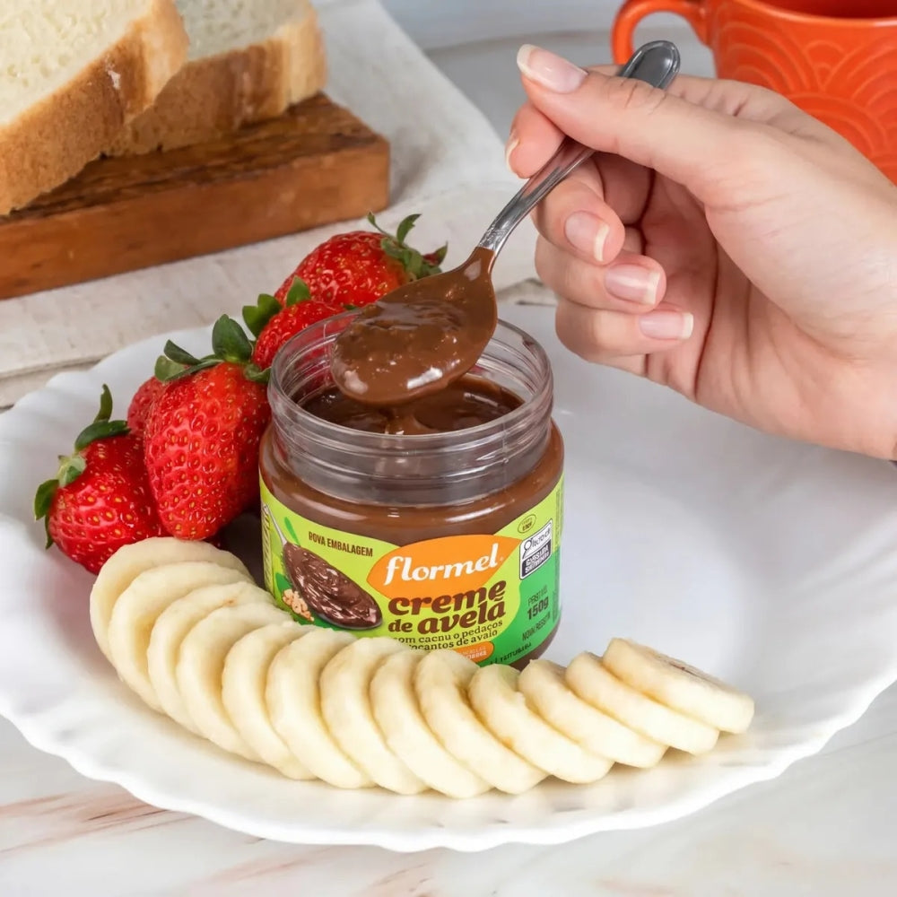 Creme de Avelã com Cacau e Avelã Crocante Flormel Pote 150g