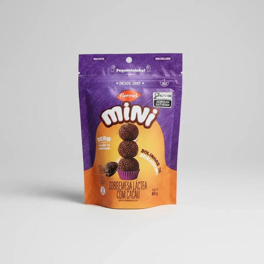 Bolinhas De Brigadeiro Com Cacau Flormel Zero Açúcar 60g