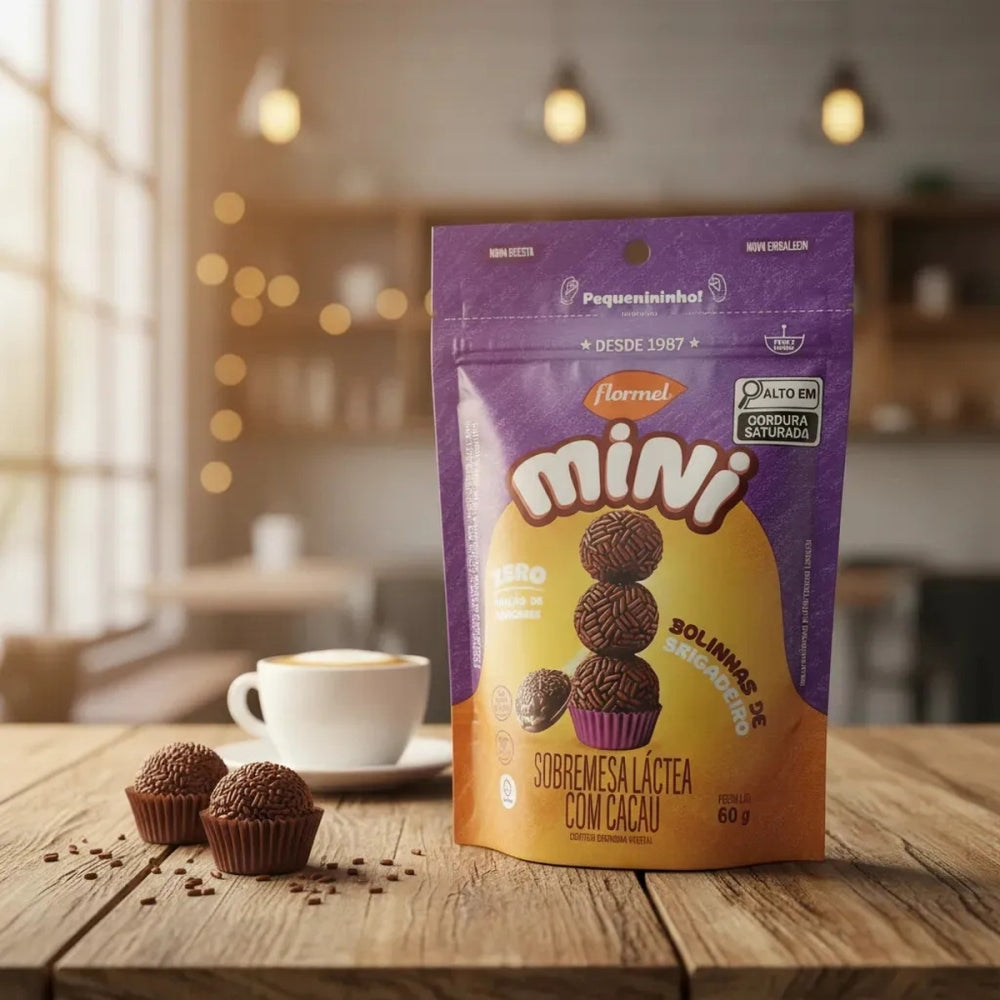 Bolinhas De Brigadeiro Com Cacau Flormel Zero Açúcar 60g