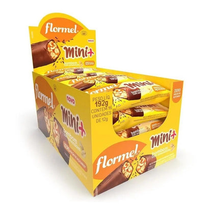 Bombom Chocolate Com Amendoim Zero Açúcar Sem Gluten Mini Flormel 12g 16 Unidades