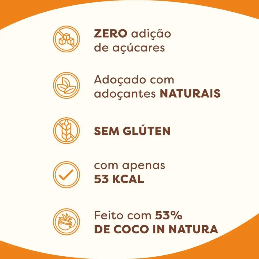 Bombom Com Coco Mini + Flormel Zero 12g 16 Unidades