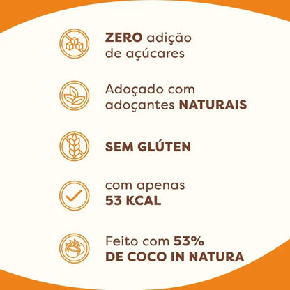 Bombom Com Coco Mini + Flormel Zero 12g 16 Unidades