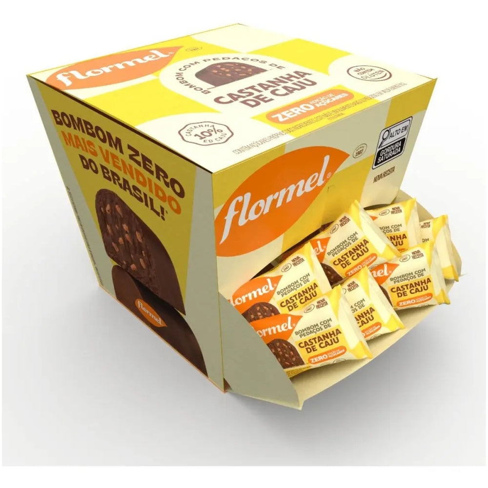 Bombom Flormel Castanha de Caju Display 18un 216g
