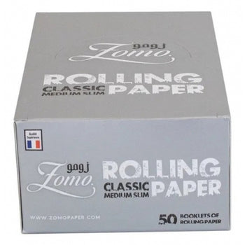 Caixa Seda Zomo Prata 1/4 Smoking Com 50