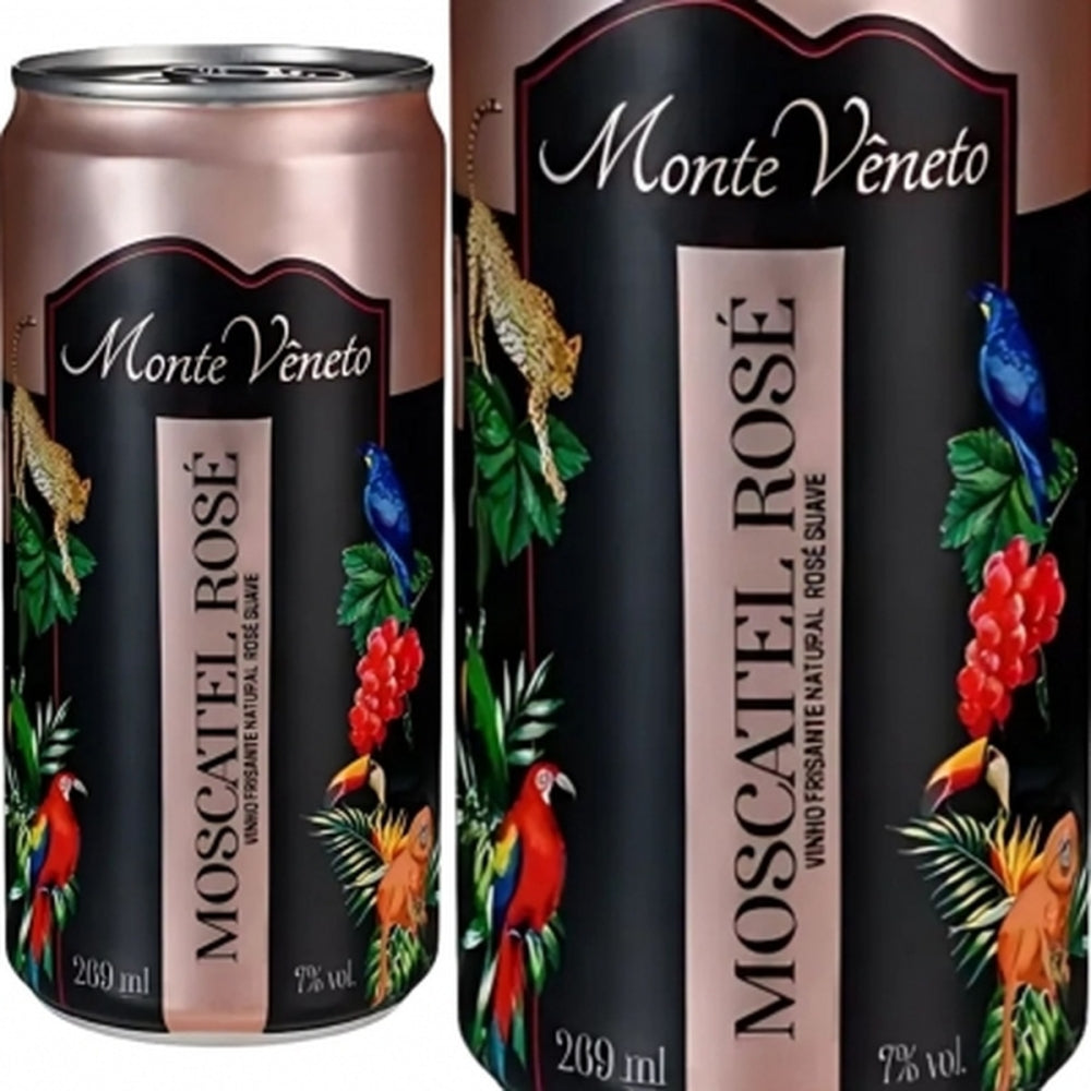 Vinho Frisante Moscatel Rose Monte Veneto Lata 269ml