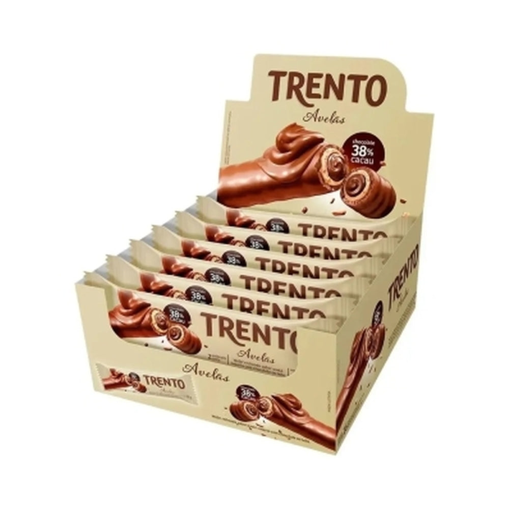 Trento Chocolate Wafer Avela Barra 16 Unidades Display 29g