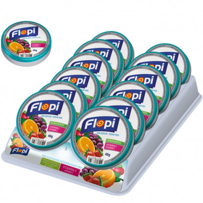 Bala Flopito S/Acucar Fruit Mix 12 Unidades De 40G