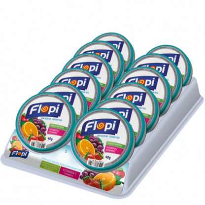 Bala Flopito S/Acucar Fruit Mix 12 Unidades De 40G