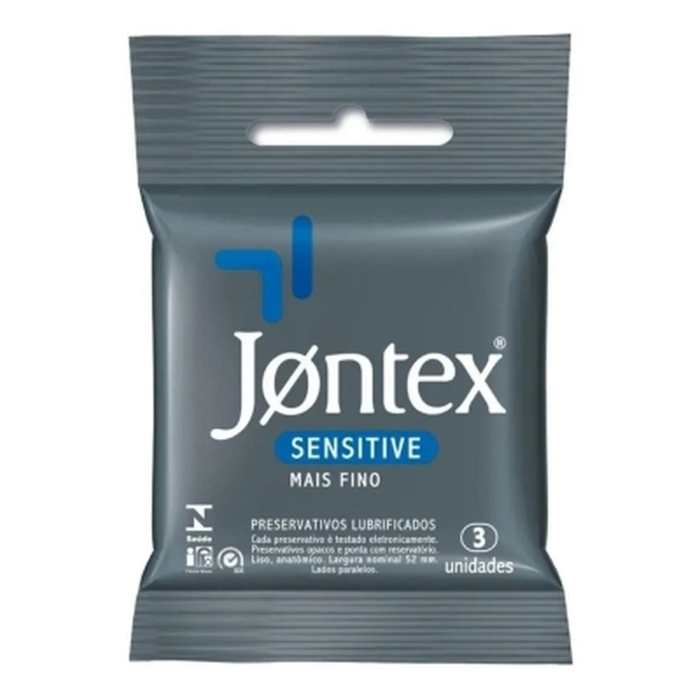 Preservativo Jontex Sensitive Mais Fino Pacote 3 Unidades