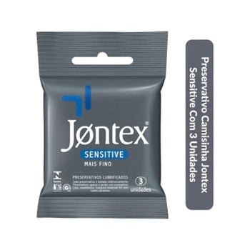 Preservativo Jontex Sensitive Mais Fino Pacote 3 Unidades