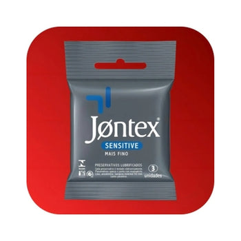 Preservativo Jontex Sensitive Mais Fino Pacote 3 Unidades