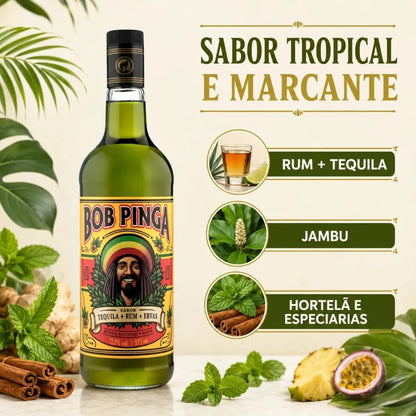 Coquetel Tropical Bob Pinga Com Tequila Rum Ervas Finas