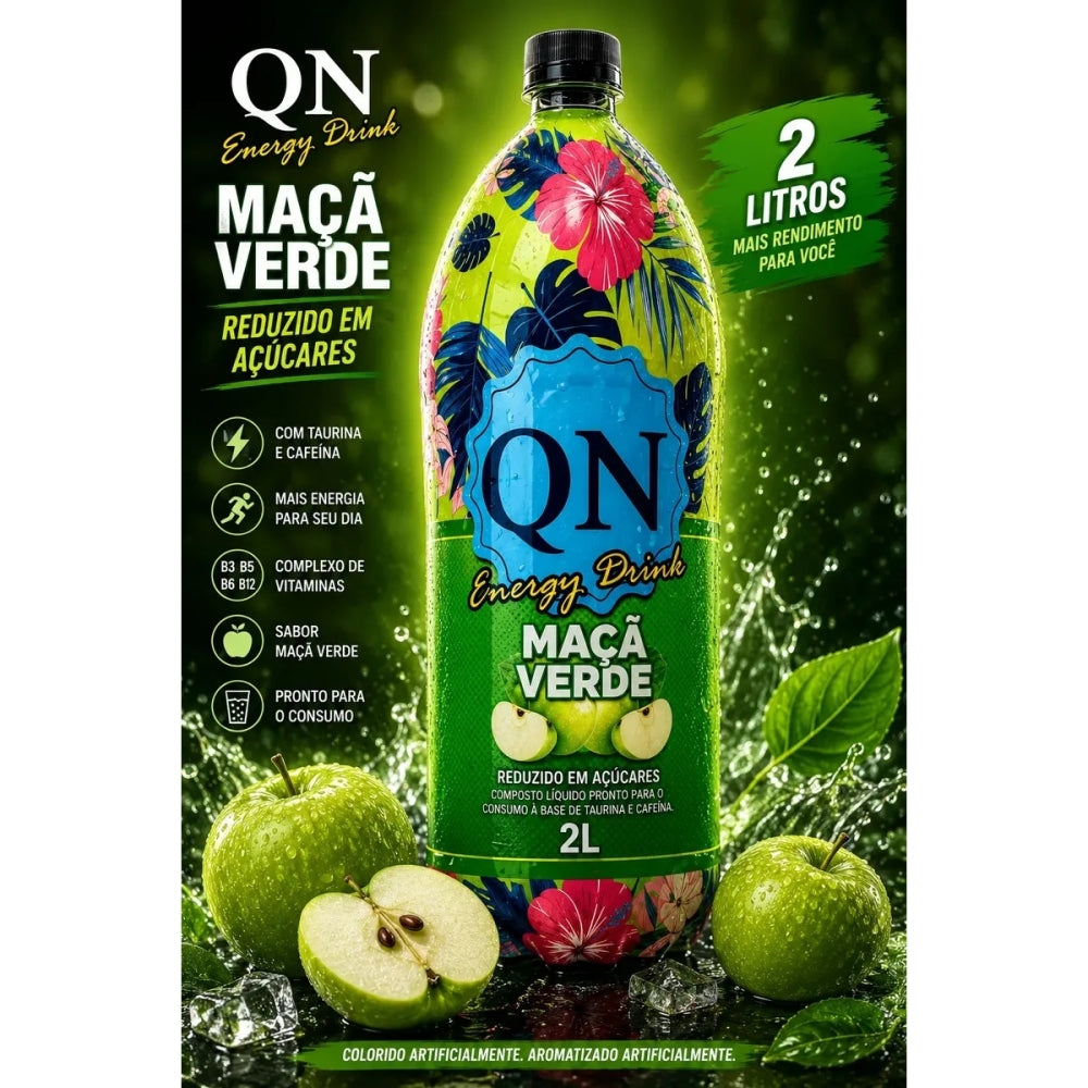 Energético QN Maçã Verde 2 Litros
