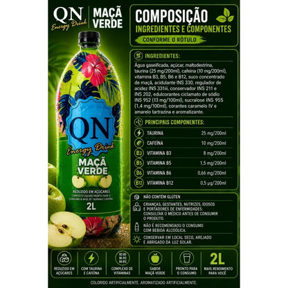 Energético QN Maçã Verde 2 Litros