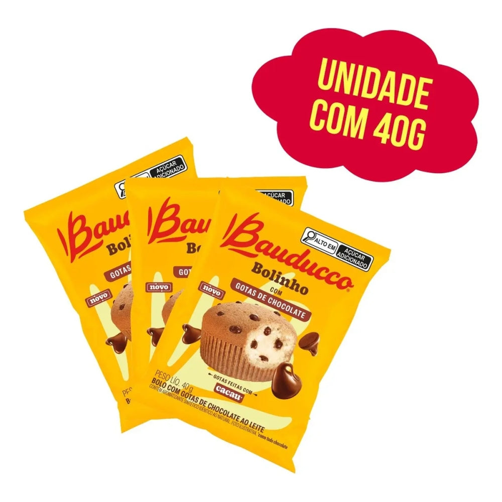 Bolinho de Chocolate Bauducco 40 g Display c/ 16