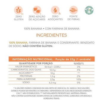 Bananada Cremosa Zero Flormel Caixa com 20x22 g