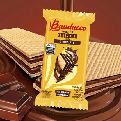 Wafer Maxi Chocolate Bauducco 104 g Caixa com 36
