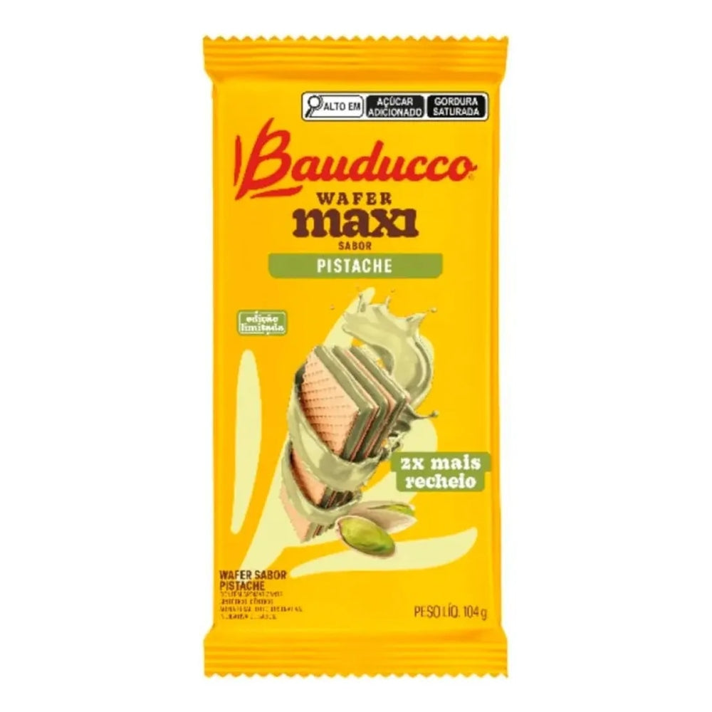 Wafer Maxi Pistache 104g Caixa com 36 Unidades