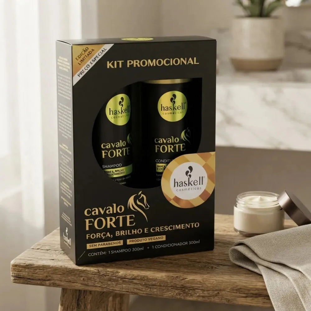Kit Haskell Cavalo Forte Shampoo 300ml + Condicionador 300ml
