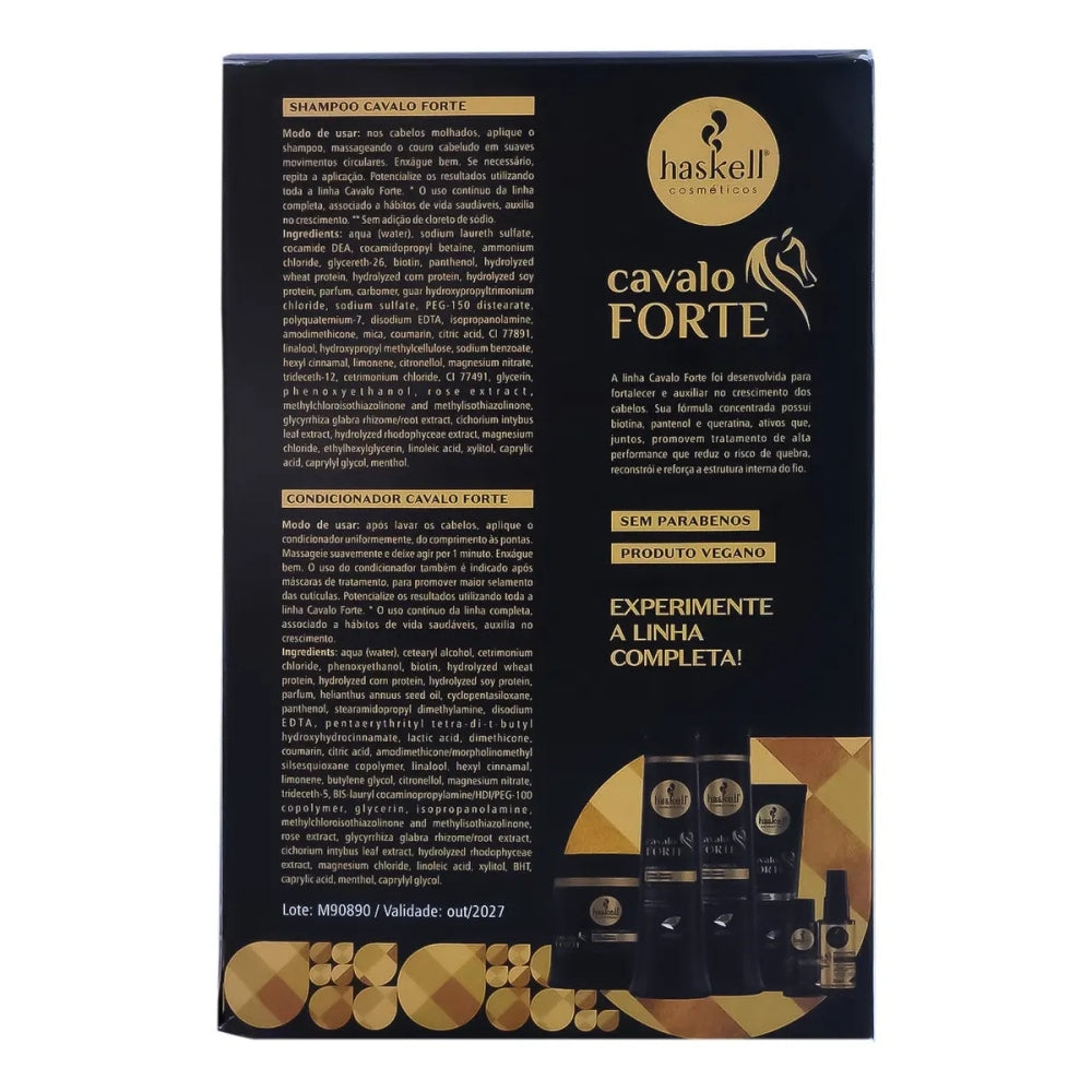 Kit Haskell Cavalo Forte Shampoo 300ml + Condicionador 300ml