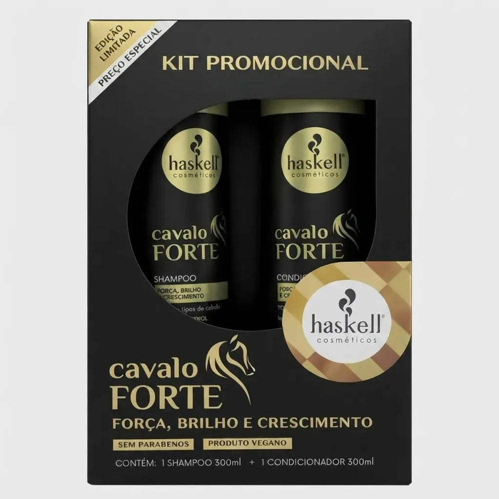 Kit Haskell Cavalo Forte Shampoo 300ml + Condicionador 300ml