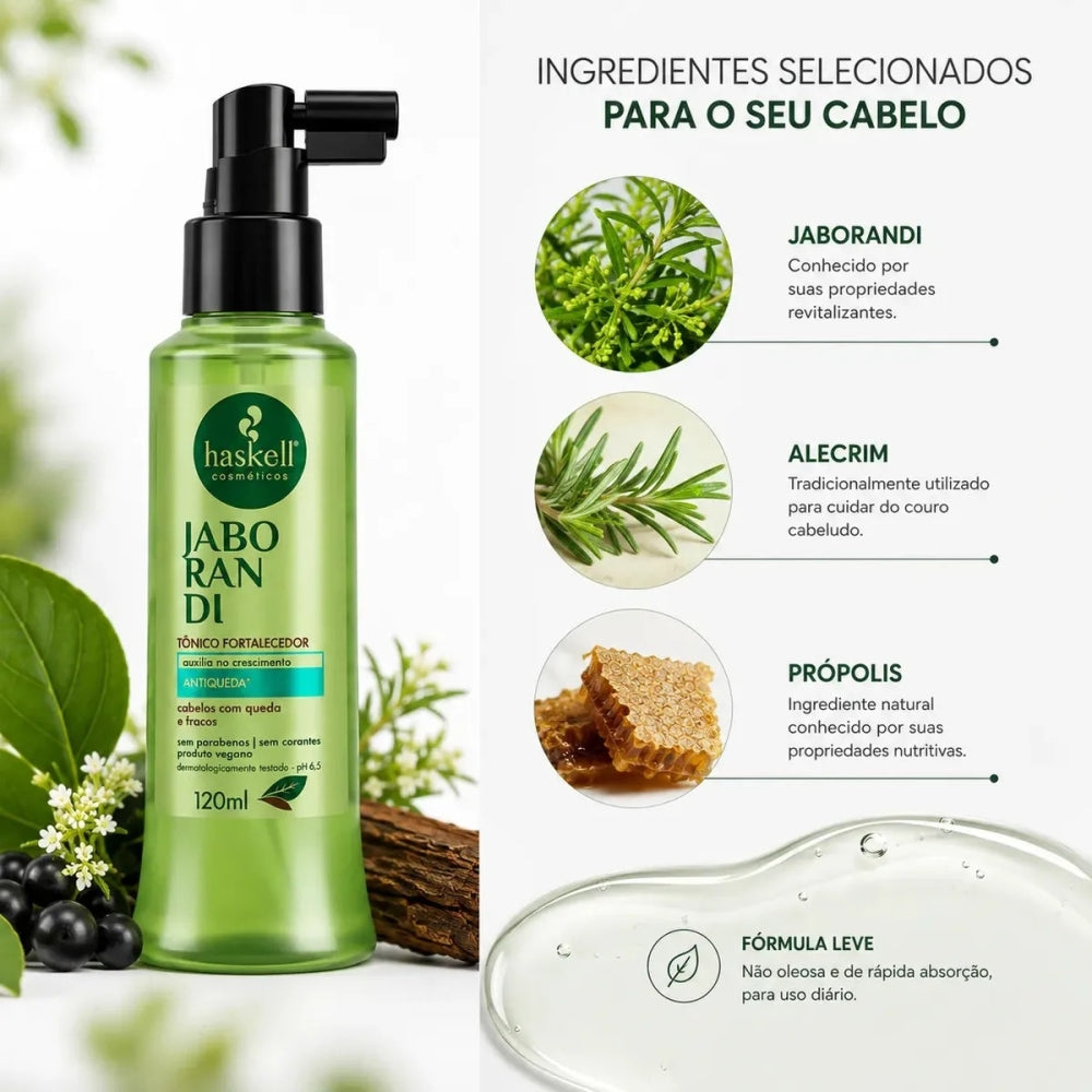 Haskell Jaborandi Tonico Fortalecedor Antiqueda 120ml