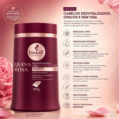 Haskell Quina Rosa Mascara 900g
