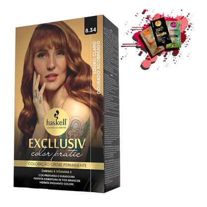 Haskell Coloracao 8.34 Louro Claro Dourado Acobreado