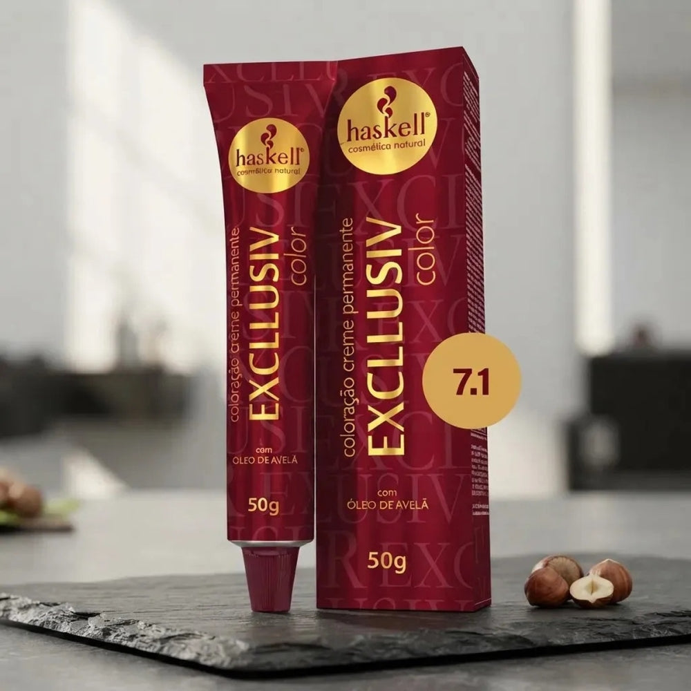 Haskell Excllusiv Color 7.1 Louro Medio Acinzentado 50g