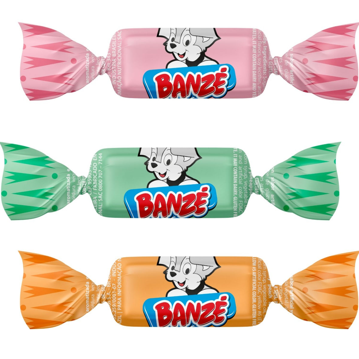 Bala Mastigavel Banze Iogurte Sortida Florestal 500G — imagem 3