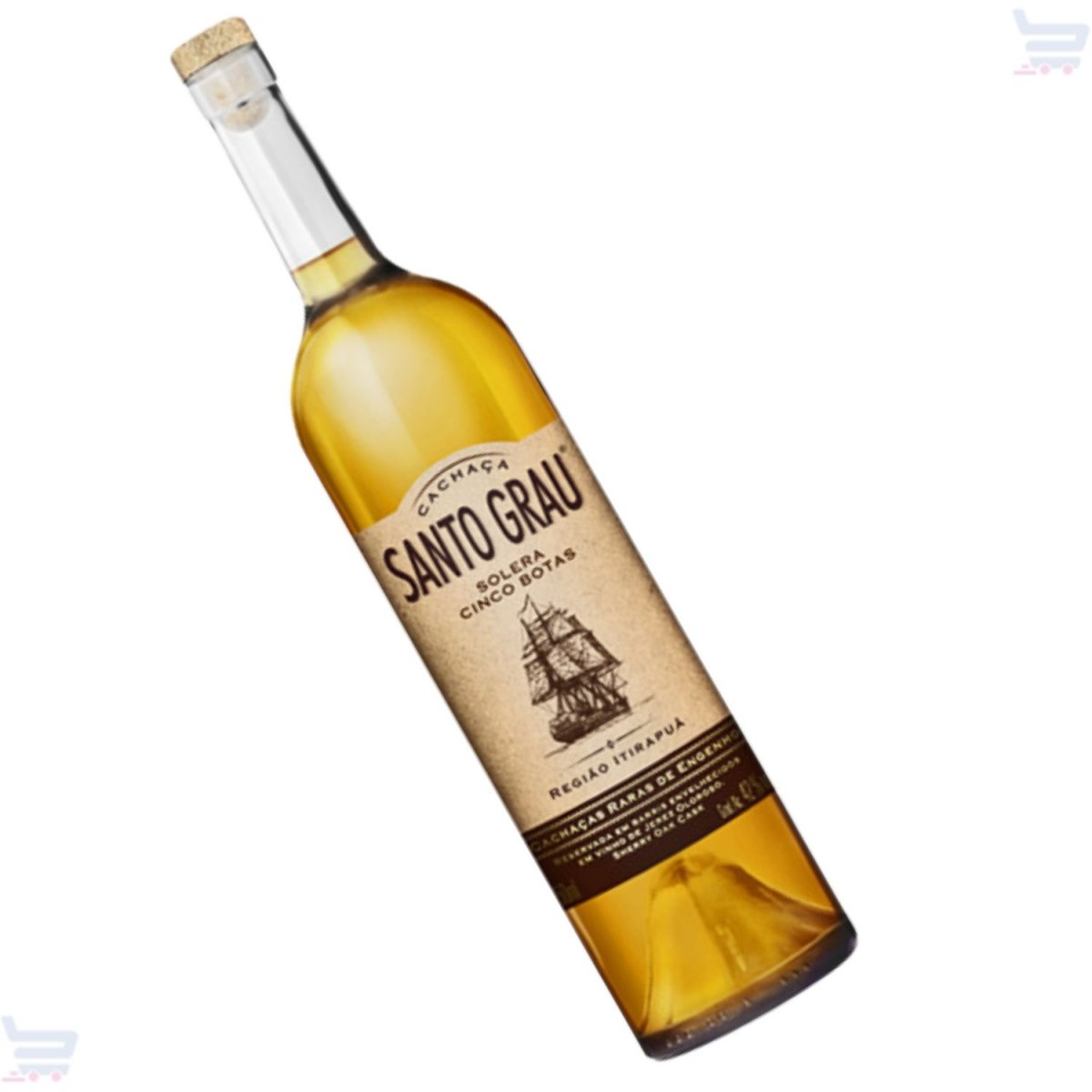 Cachaça Santo Grau Cinco Botas em garrafa de 750ml
