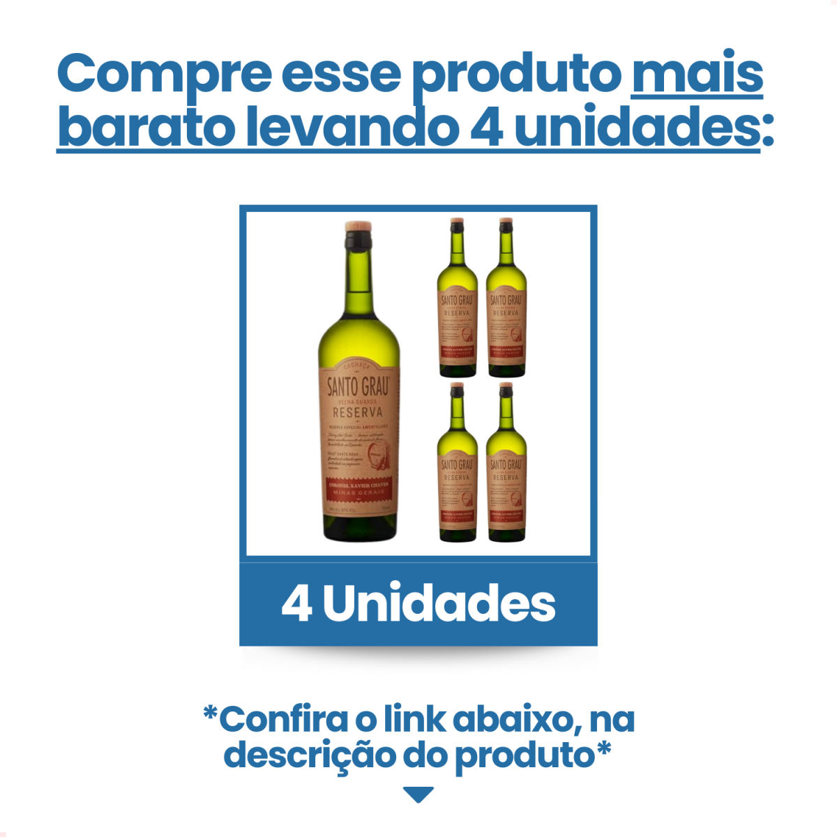 Cachaça Santo Grau Reserva Coronel Xavier Chaves - 750 ml, Engenho Coronel Xavier Chaves, MG